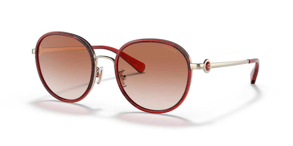 Transparent Glitter Red