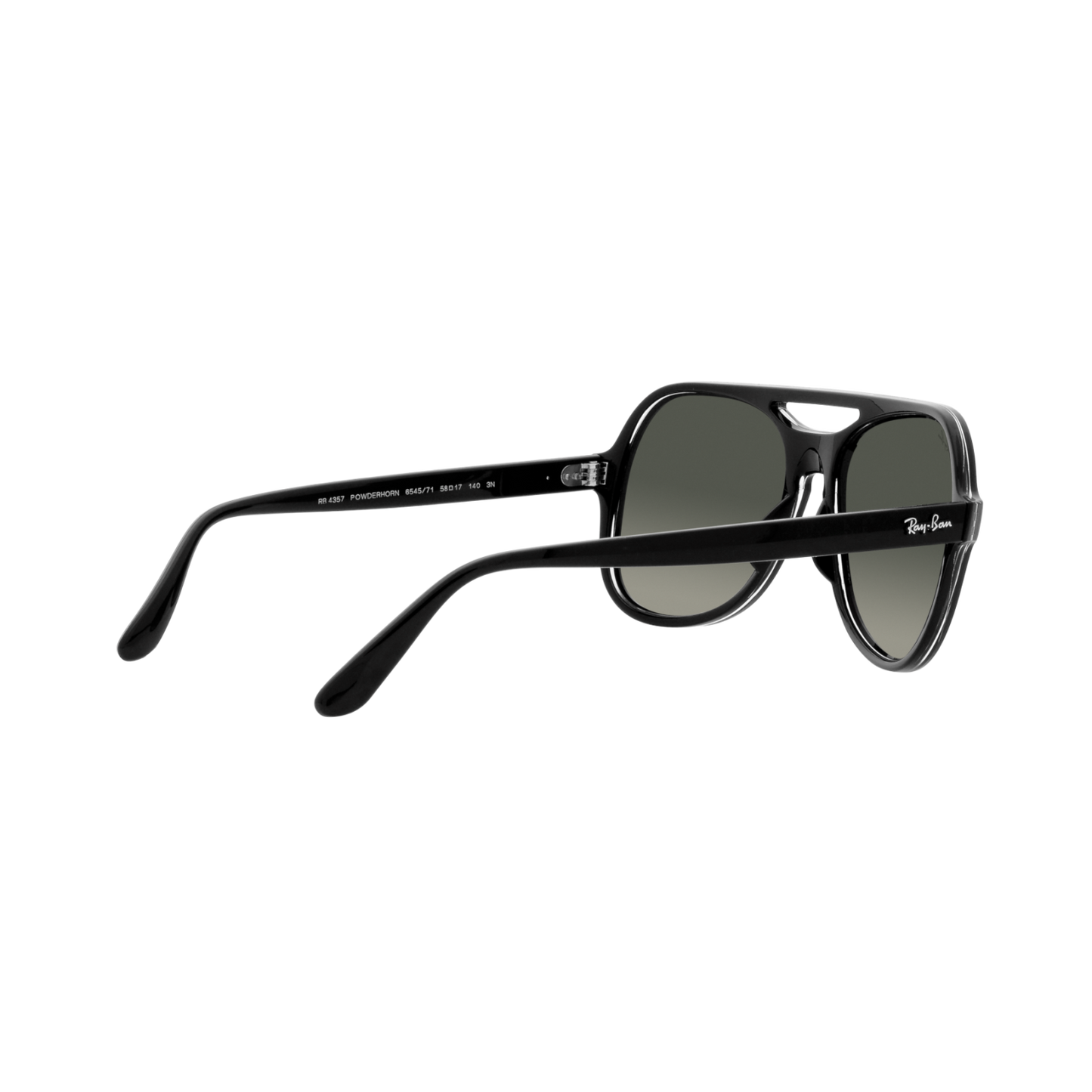 Ray Ban POWDERHORN RB4357 Black Unisex Sunglasses
