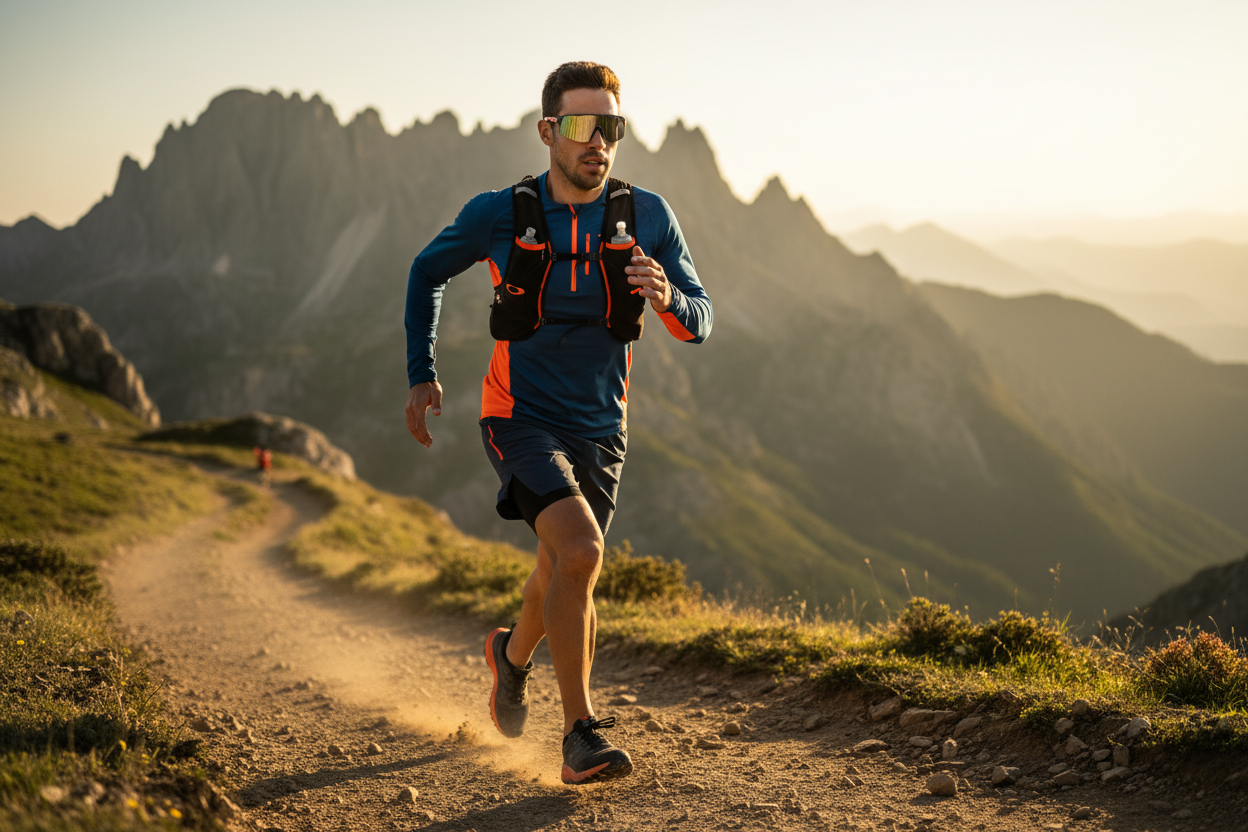 Athlete wearing Oakley sunglasses during outdoor activity