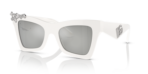 White - Clear Mirror Silver