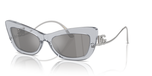 Transparent Grey - Light Grey Mirror Silver