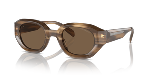 Shiny Striped Brown - Dark Brown