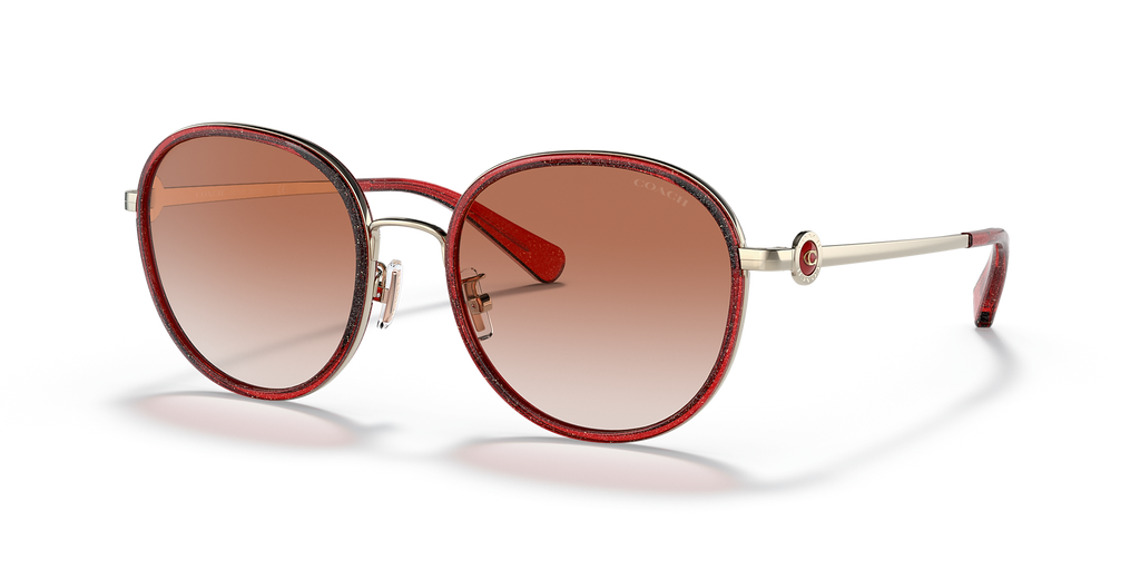 Transparent Glitter Red