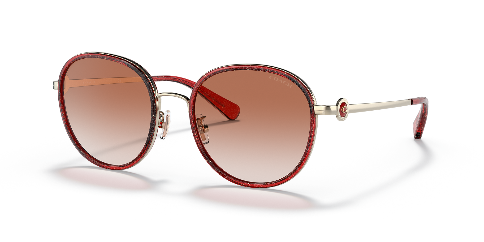 Transparent Glitter Red
