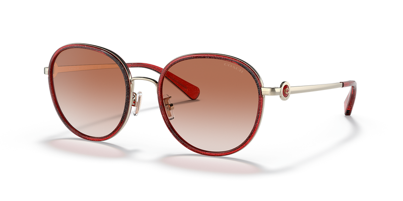 Transparent Glitter Red