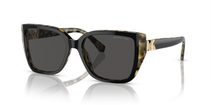 Bi-layer Black/Amber Tortoise - Dark Grey Solid