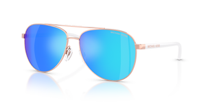 Rose Gold/White - Blue Mirror