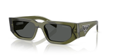 Transparent Military Green  - Dark Grey
