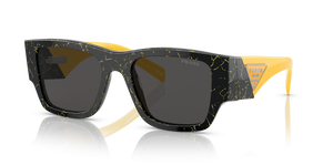 Black/Yellow Marble  - Dark Grey
