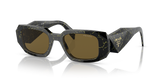 Black/Yellow Marble  - Dark Brown