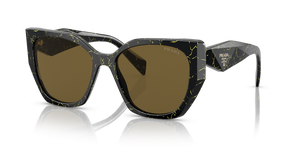 Black/Yellow Marble  - Dark Brown