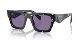 Tortoise Black Crystal  - Violet Mirror Internal Silver