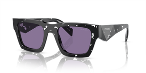 Tortoise Black Crystal  - Violet Mirror Internal Silver
