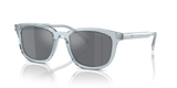 Transparent Azure  - Dark Grey Flash Silver