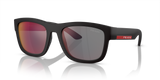 Black Rubber  - Dark Grey Mirror Blue/Red