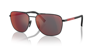 Rubbered Black  - Dark Grey Mirror Blue/Red