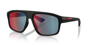 Matte Black  - Dark Grey Mirror Blue/Red
