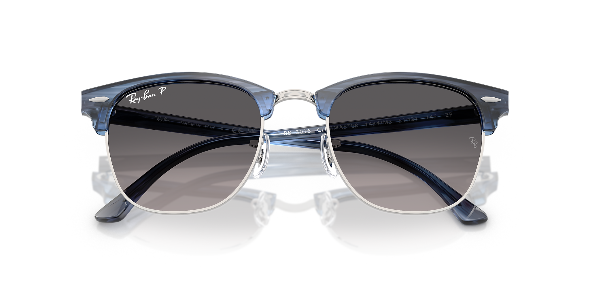 Striped Blue On Silver