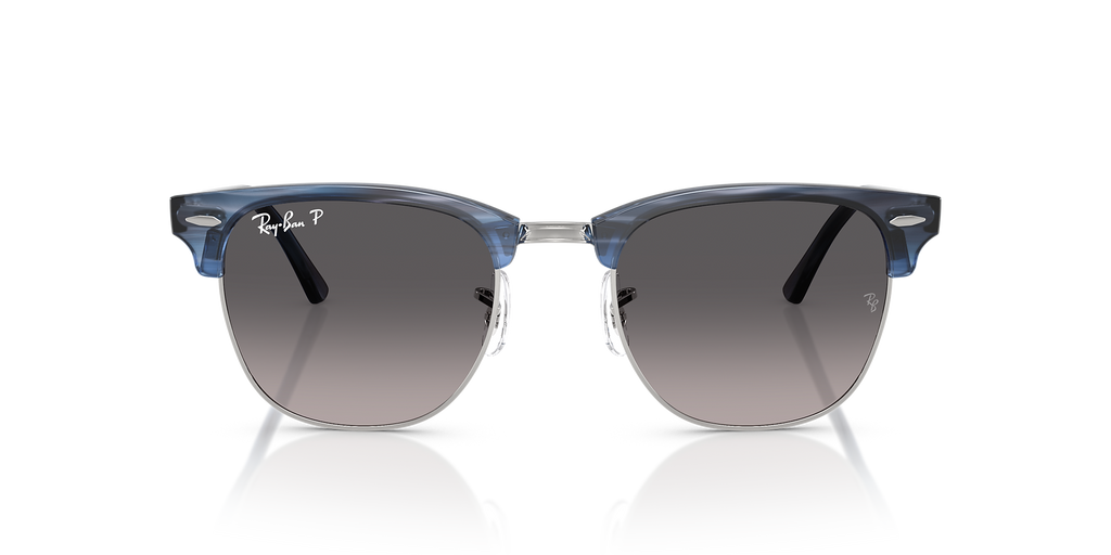 Striped Blue On Silver