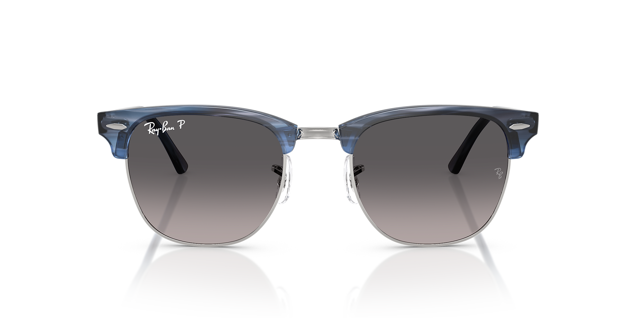 Striped Blue On Silver