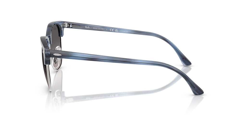 Striped Blue On Silver