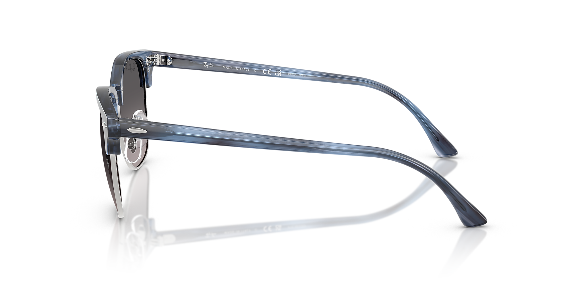 Striped Blue On Silver