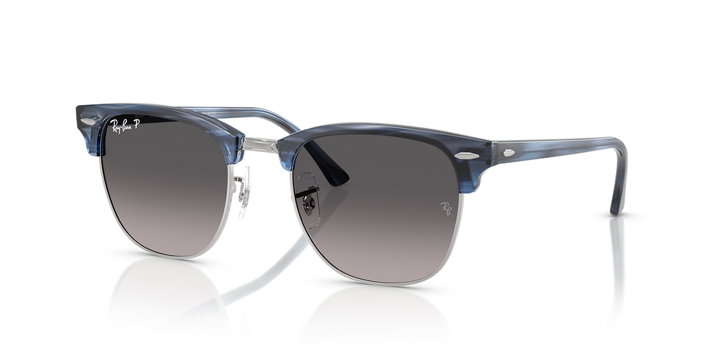 Striped Blue On Silver