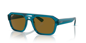 Transparent Light Blue  - Dark Brown