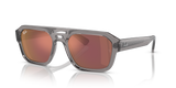 Transparent Grey  - Dark Violet/Red