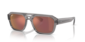Transparent Grey  - Dark Violet/Red