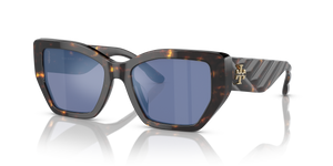 Brown Tortoise  - Dark Blue Violet Mirror