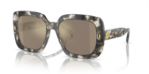 Black/White Tortoise  - Light Brown Mirror Gold