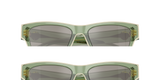 Transparent Green & Ivory