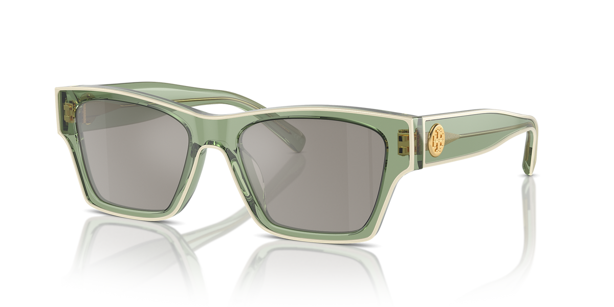 Transparent Green & Ivory