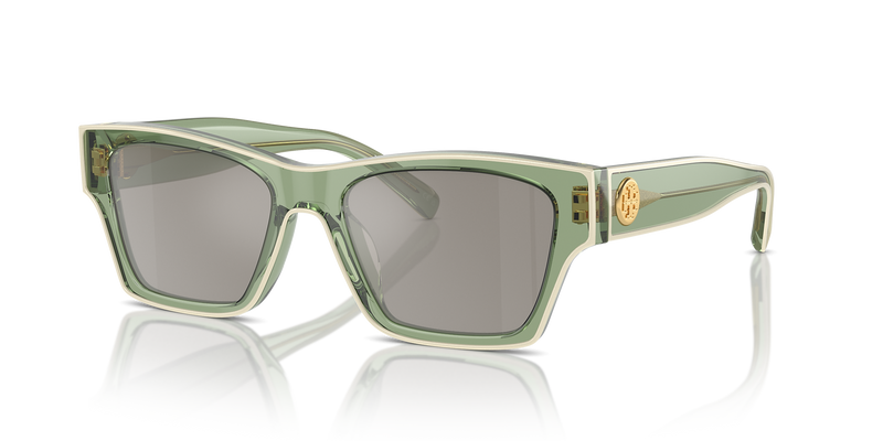 Transparent Green & Ivory