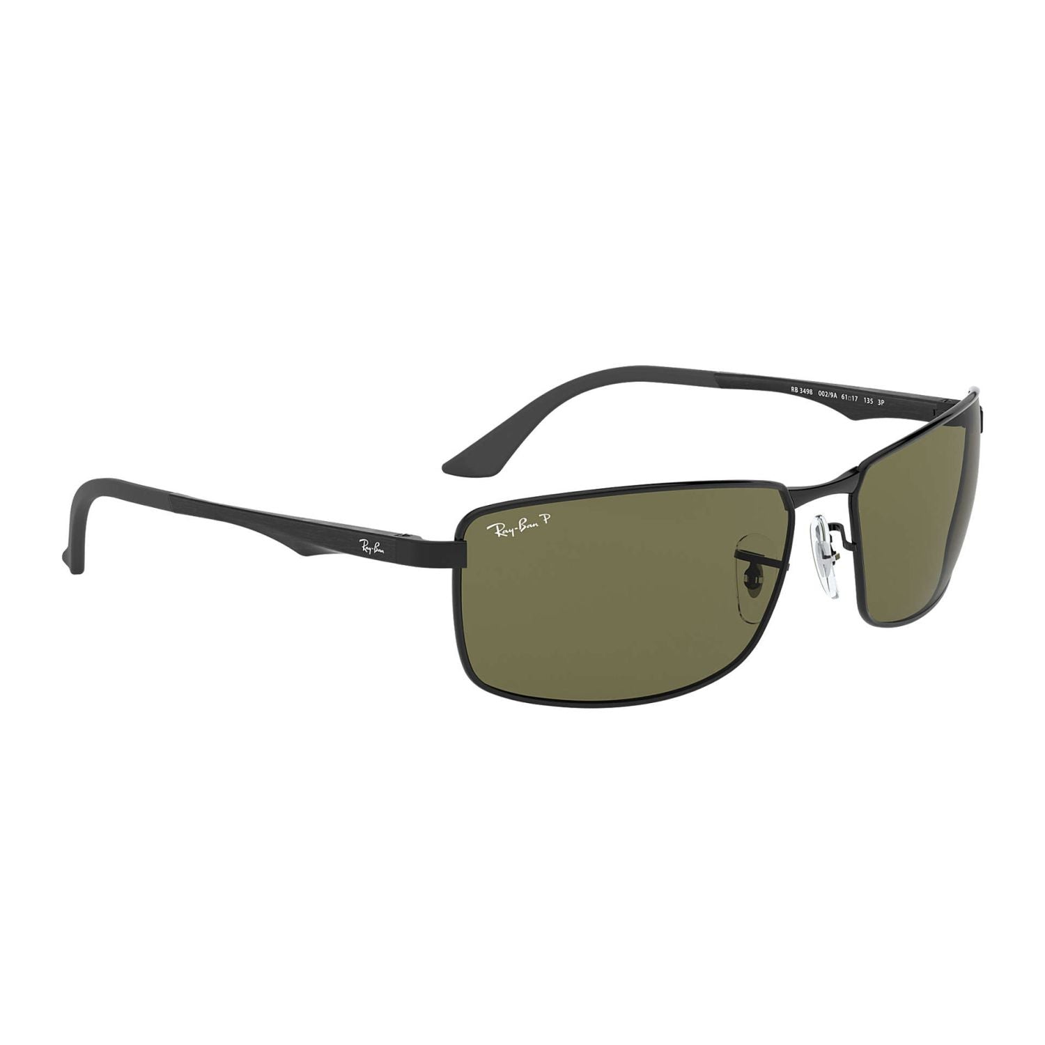 Ray Ban RB3498 RB3498 Green Black Men's Polarized Sunglasses
