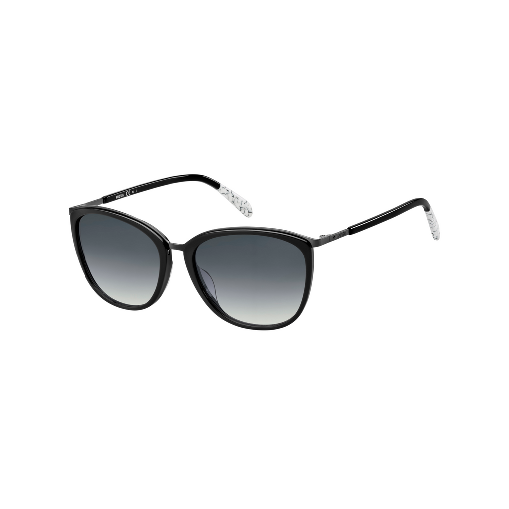 Fossil FOS 2091/G/S Grey Black Women's Sunglasses