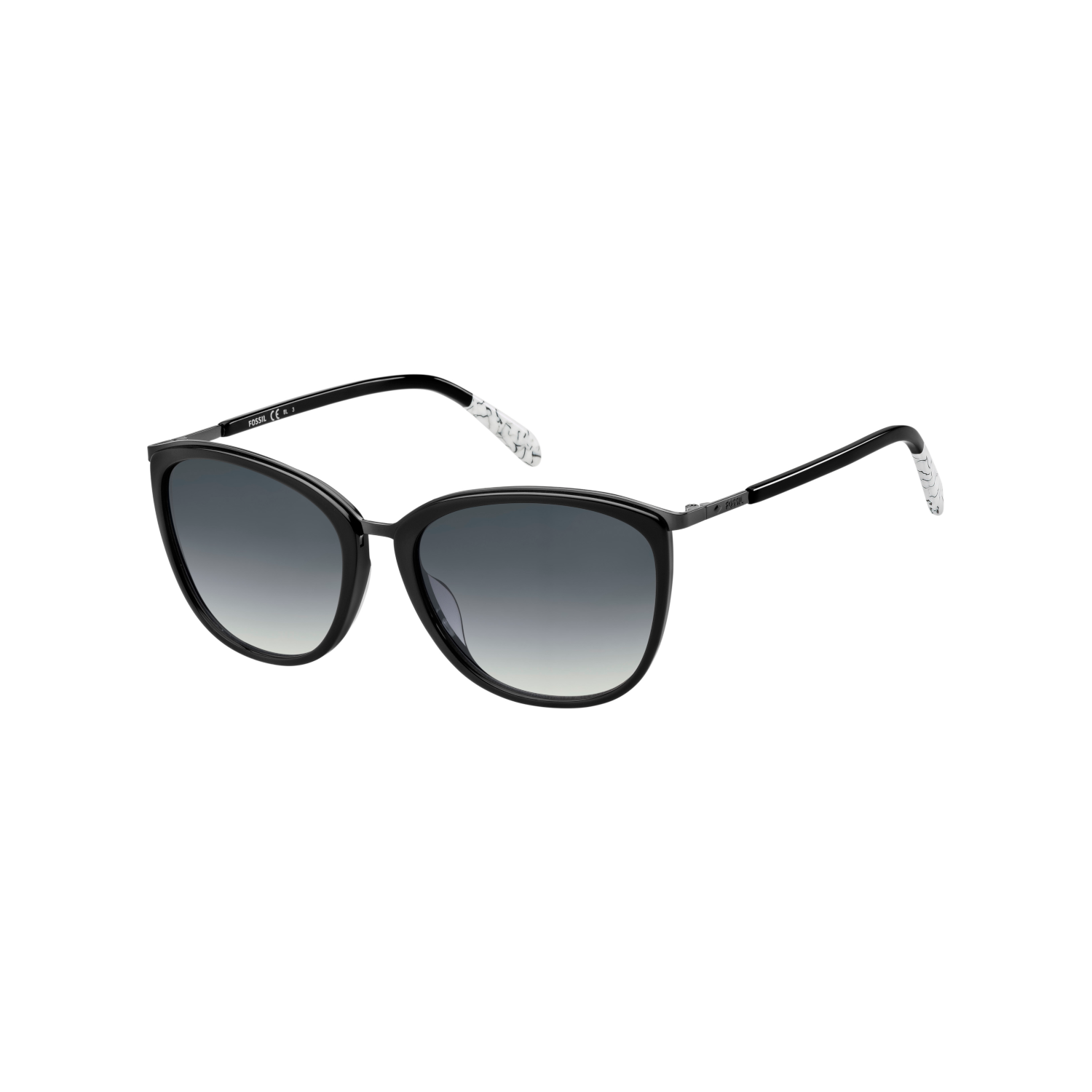 Fossil FOS 2091/G/S Grey Black Women's Sunglasses