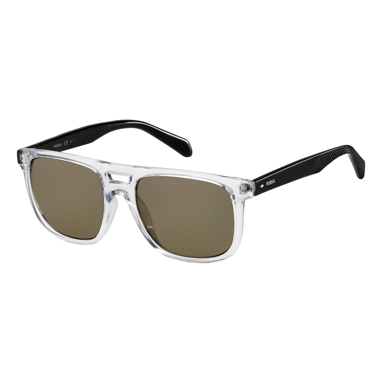 Fossil FOS 3096/S Brown Clear Men's Sunglasses