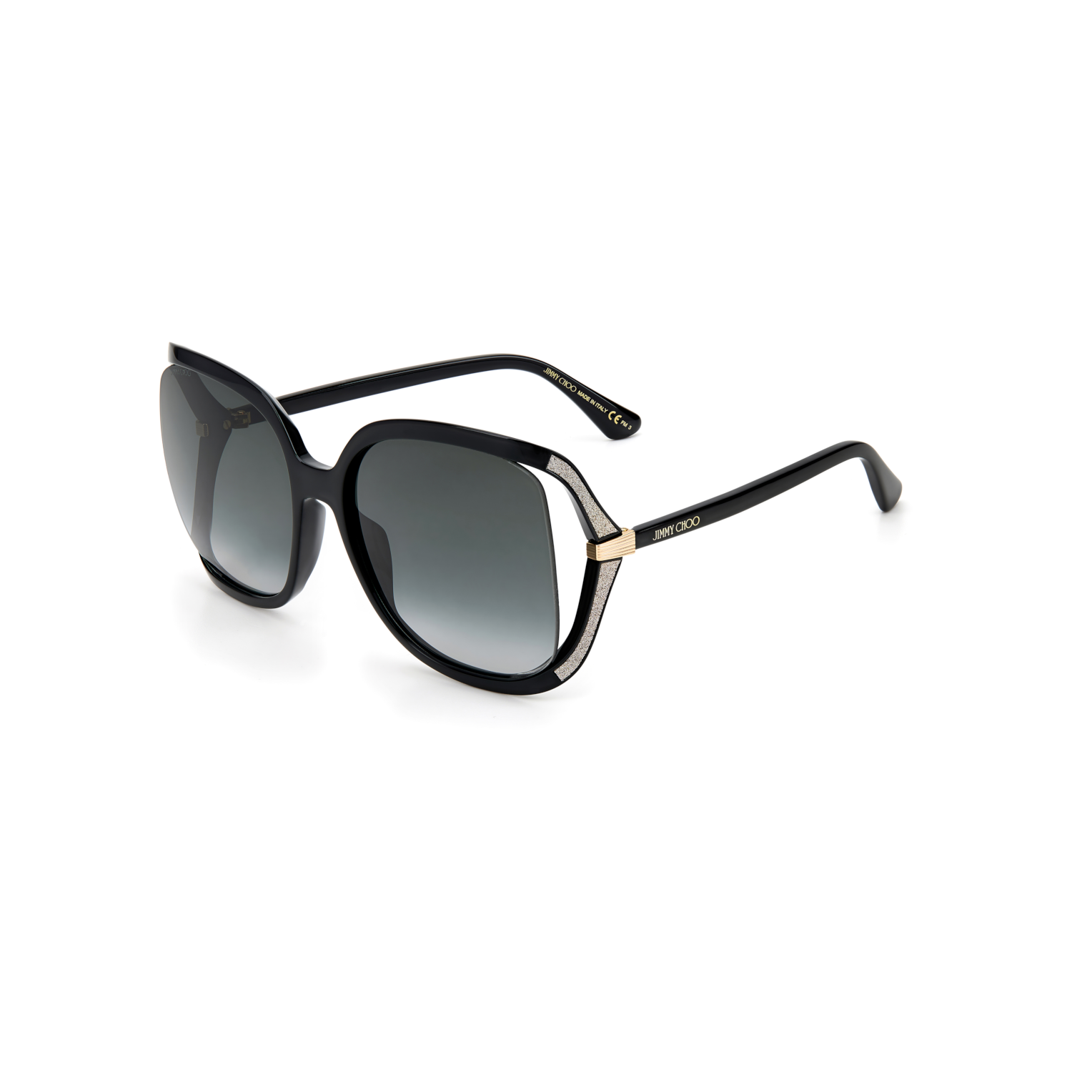 Jimmy Choo TILDA/G/S Grey Black Women's Sunglasses