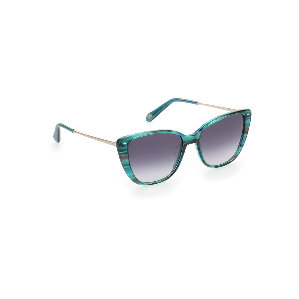Fossil FOS 2101/G/S Grey Green Women's Sunglasses