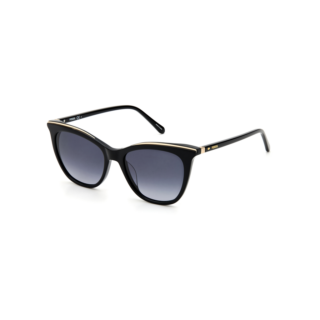 Fossil FOS 2103/G/S Grey Black Women's Sunglasses
