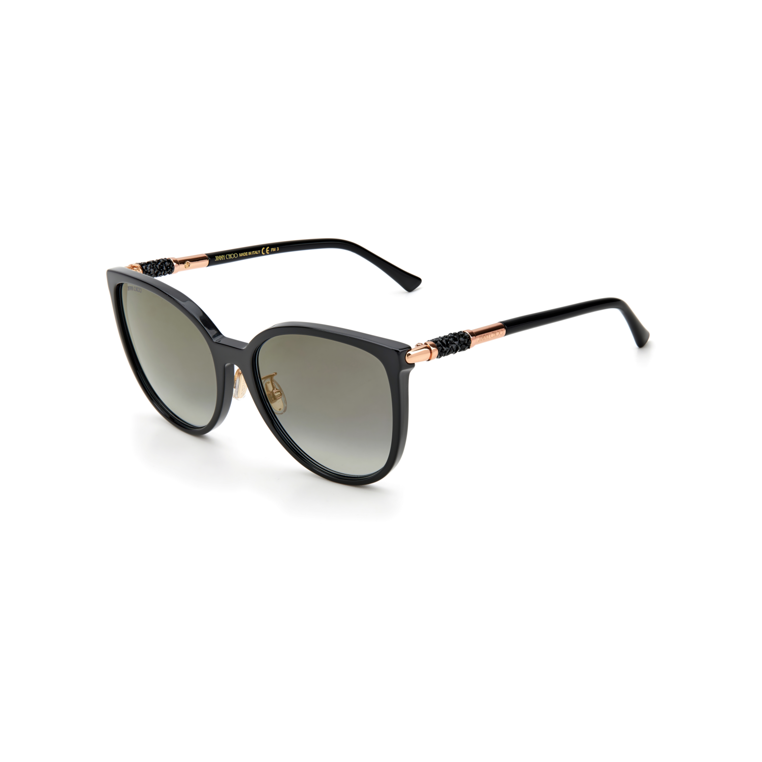 Jimmy Choo RAYE/G/SK Grey Black Women's Sunglasses