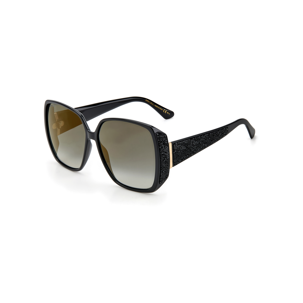 Jimmy Choo CLOE/S Grey Black Women's Sunglasses