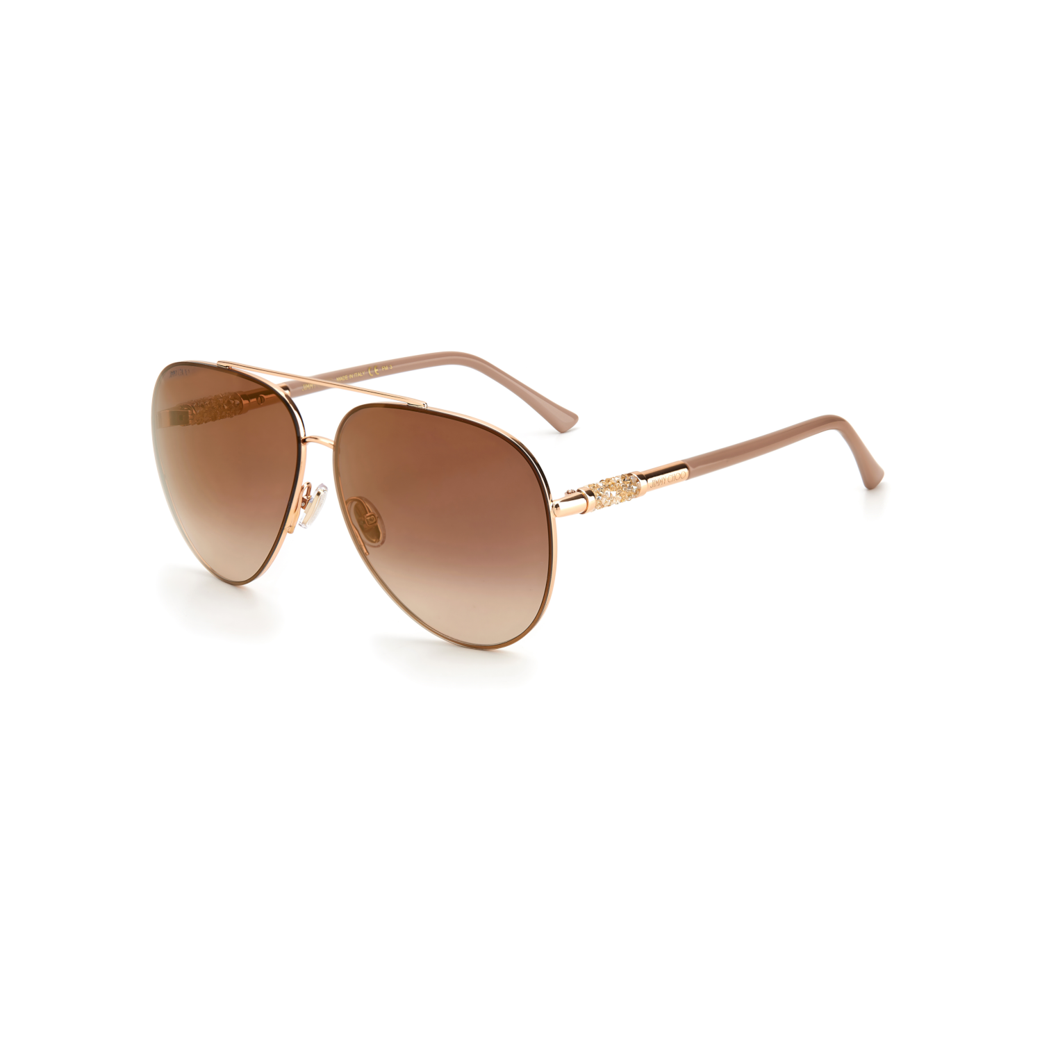Jimmy Choo GRAY/S Brown Yellow Women's Sunglasses