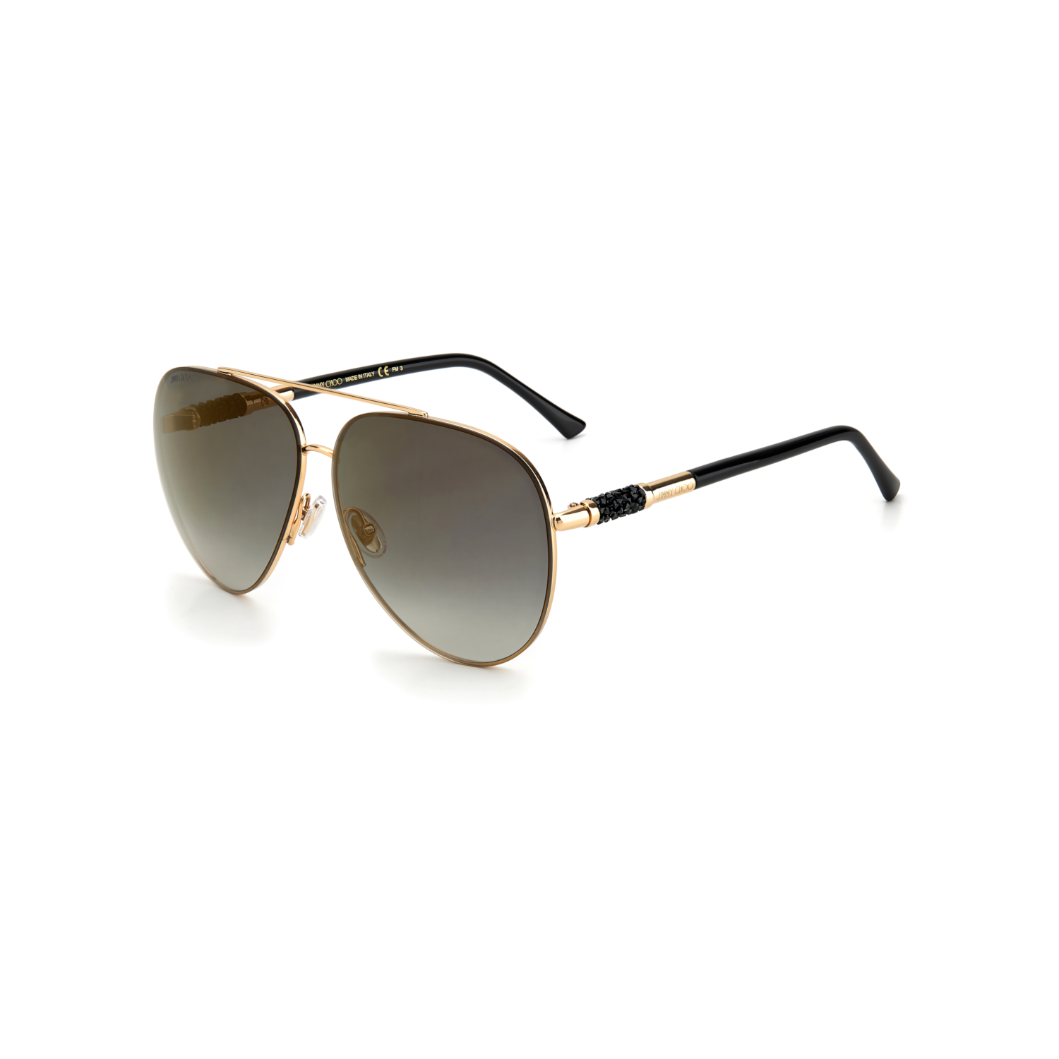 Jimmy Choo GRAY/S Grey Yellow Women's Sunglasses