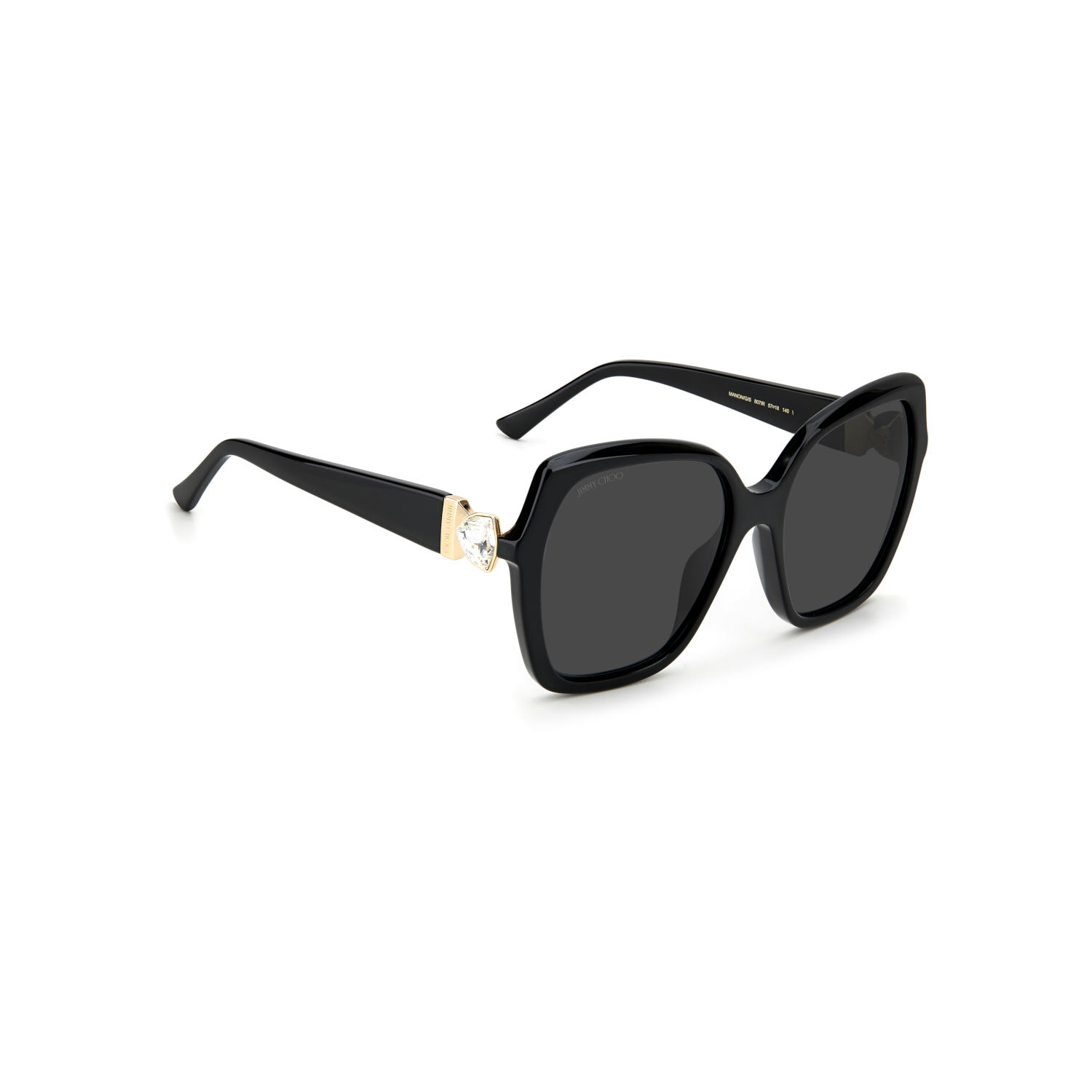 Jimmy Choo MANON/G/S Grey Black Women's Sunglasses