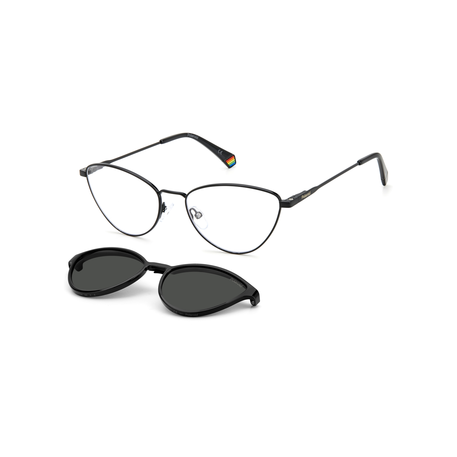 Polaroid PLD 6157/CS Grey Black Women's Sunglasses