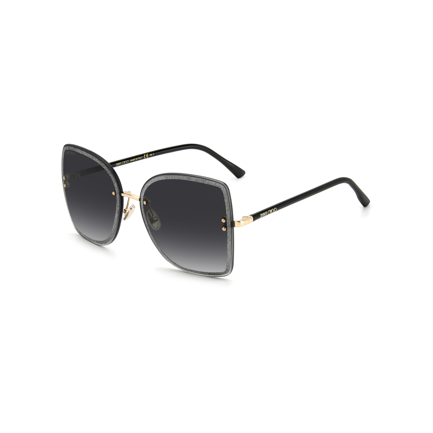 Jimmy Choo LETI/S Grey Black Women's Sunglasses