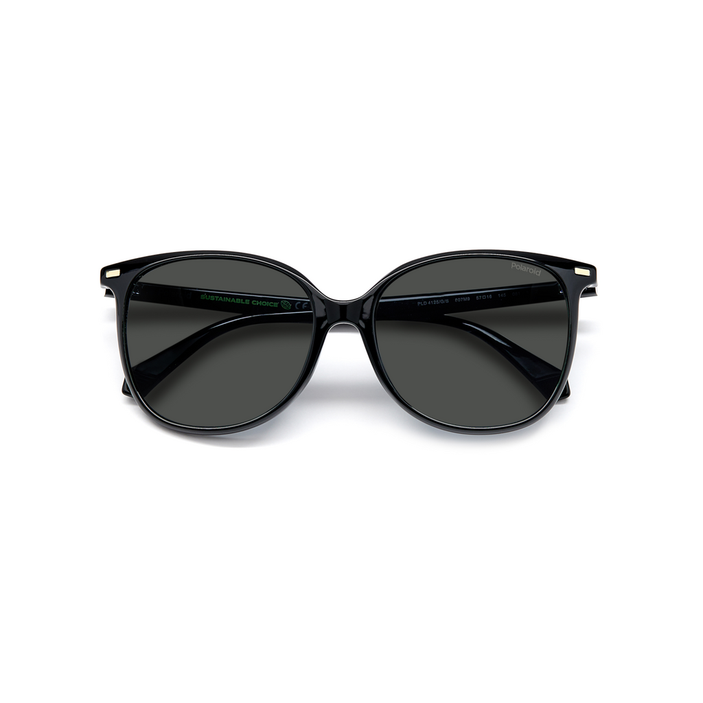 Polaroid PLD 4125/G/S Grey Black Women's Polarized Sunglasses
